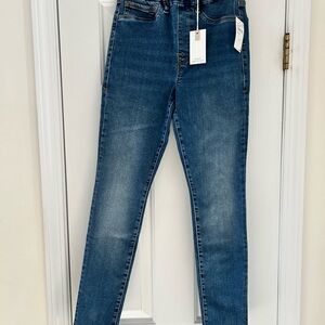 Good American Blue Ankle Cropped Jeans High-Rise